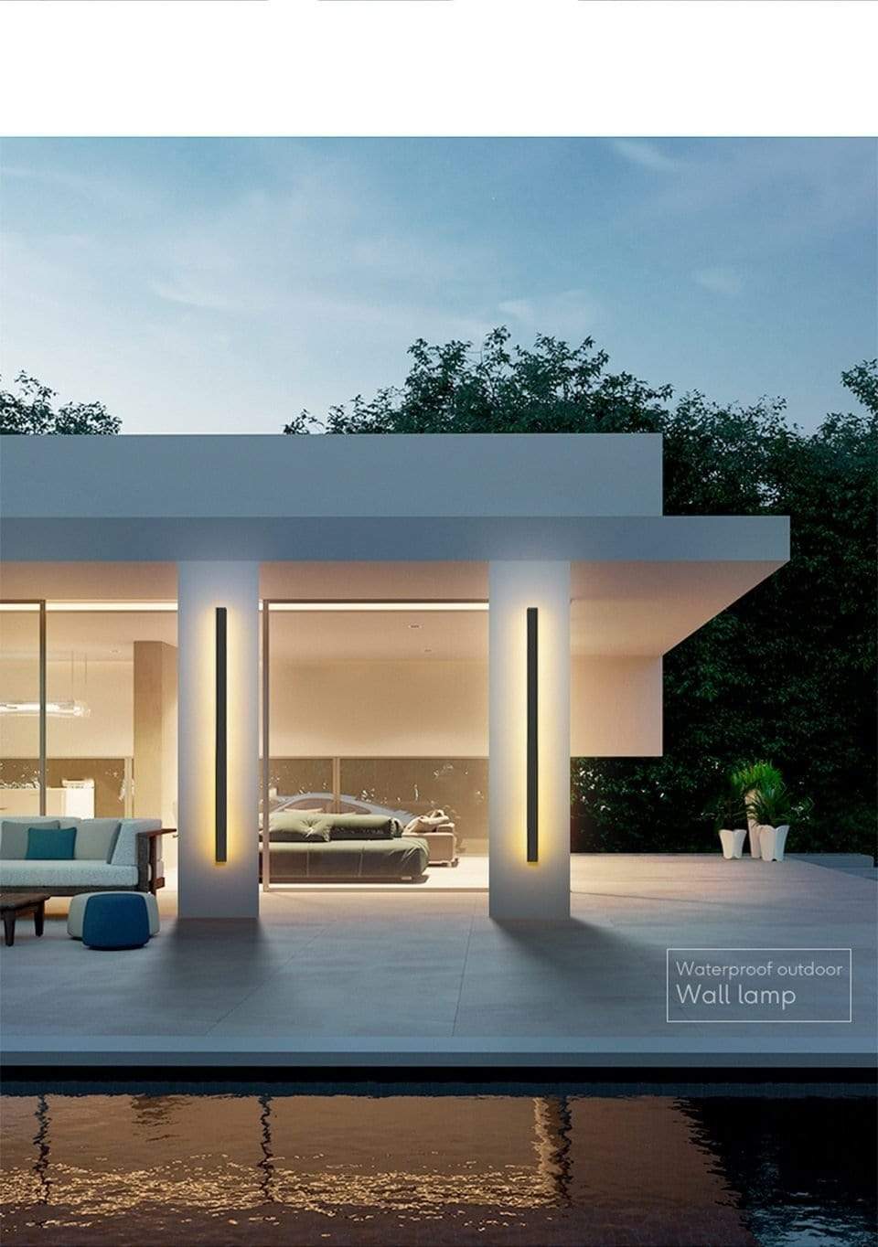 LED Outdoor Long Wall Lamp