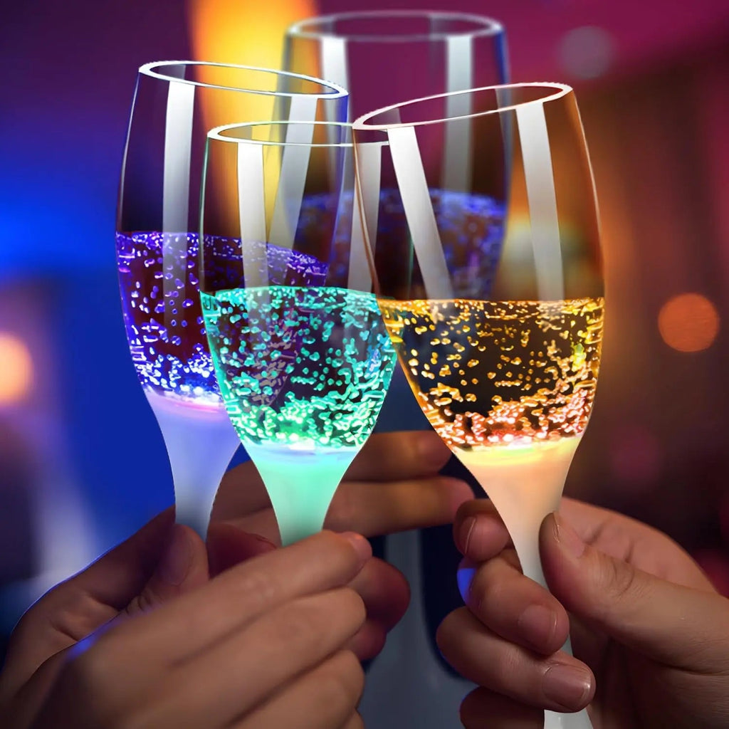 LED Party-Illuminated Wine & Champagne Glasses
