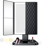 LED-Makeup mirror with adjustable lighting and magnification