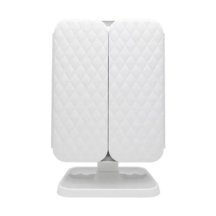 LED-Makeup mirror with adjustable lighting and magnification