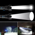 LED flashlight with laser – rechargeable & robust