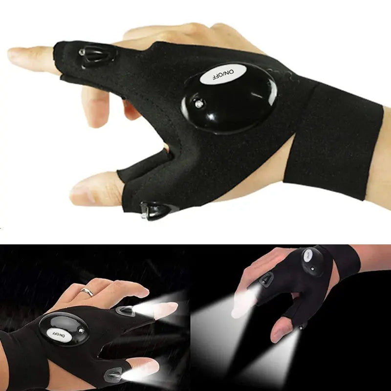 LED flashlight gloves