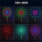 LED fairy lights with firework effect