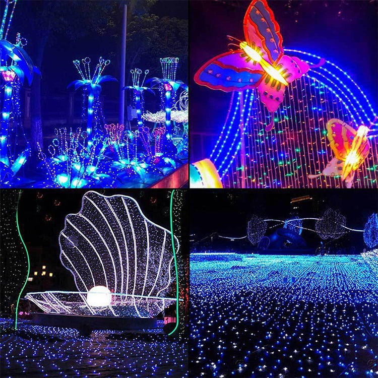 200 LEDs Outdoor Waterproof Christmas Festival Decoration Solar Lamps String Lights, Length: 22m (Blue)
