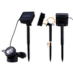 Two Heads LED Outdoor Waterproof Solar Underwater Spotlight Floodlight