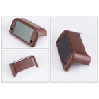 12 PCS Solar Powered LED Outdoor Step Light IP65 Waterproof Garden Lamp, Warm White Light (Brown)