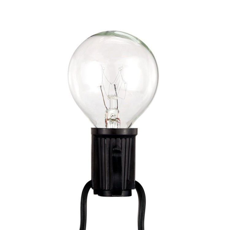 G40-EU-25 G40 7.6m 175W E12 IP44 waterproof Retro Filament light bulbs string, 25 light bulbs LED decorative lamp for garden, construction, bar, party, wedding, AC 220V, EU plug (Warm White)