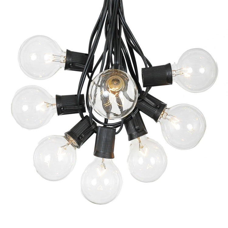 G40-EU-25 G40 7.6m 175W E12 IP44 waterproof Retro Filament light bulbs string, 25 light bulbs LED decorative lamp for garden, construction, bar, party, wedding, AC 220V, EU plug (Warm White)