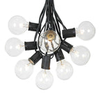 G40-EU-25 G40 7.6m 175W E12 IP44 waterproof Retro Filament light bulbs string, 25 light bulbs LED decorative lamp for garden, construction, bar, party, wedding, AC 220V, EU plug (Warm White)