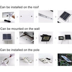 10W 100 LEDs IP67 Waterproof Solar Power Floodlight with Remote Control