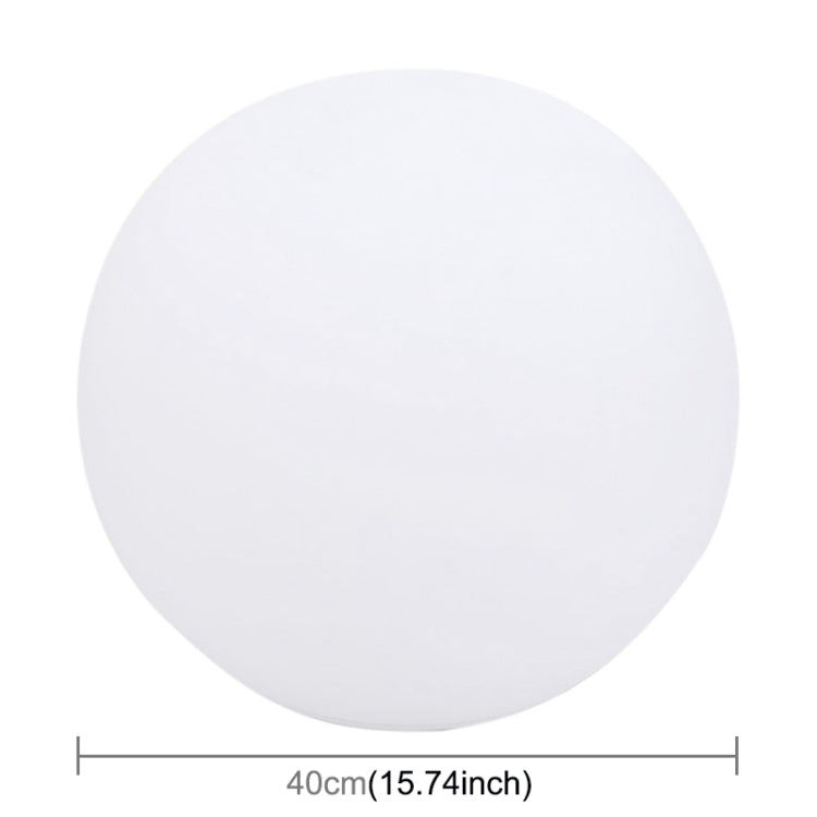 LEH-42321 40cm Round Ball Solar Power Lamp, Floating Garden Color Changing LED Light with 0.7W Monocrystalline Silicon Solar Panel & Remote Control (White)
