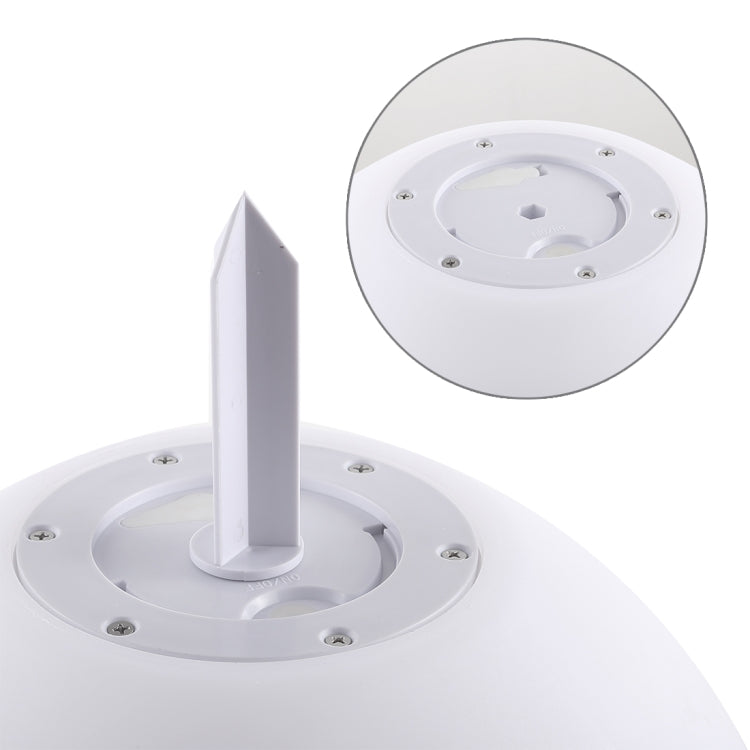 LEH-42321 40cm Round Ball Solar Power Lamp, Floating Garden Color Changing LED Light with 0.7W Monocrystalline Silicon Solar Panel & Remote Control (White)