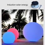 LEH-42321 40cm Round Ball Solar Power Lamp, Floating Garden Color Changing LED Light with 0.7W Monocrystalline Silicon Solar Panel & Remote Control (White)