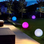 LEH-42321 40cm Round Ball Solar Power Lamp, Floating Garden Color Changing LED Light with 0.7W Monocrystalline Silicon Solar Panel & Remote Control (White)
