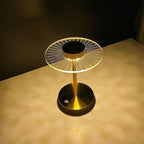 Cordless Rechargeable LED Crystal Disc Table Lamp