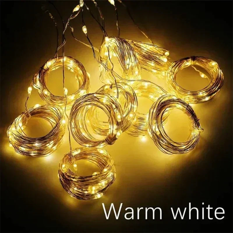 Luminora LED Gordijnverlichting – 300 Warmwitte Lampjes met Afstandsbediening, USB & Timerfunctie (IP65 Waterdicht)