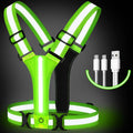 LED Running Vest – Rechargeable Safety Vest with Reflective Strips