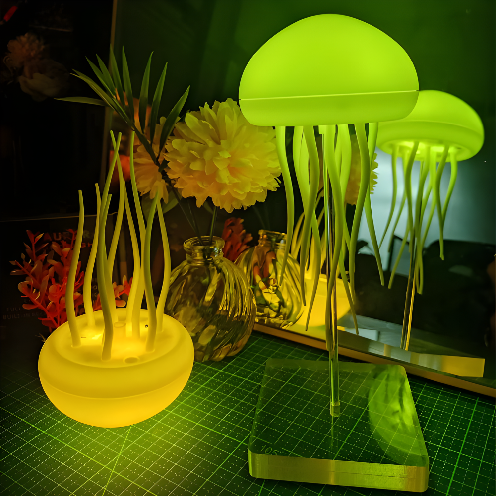 LED Jellyfish Lamp Mood Light Rechargeable Soothing Ambient