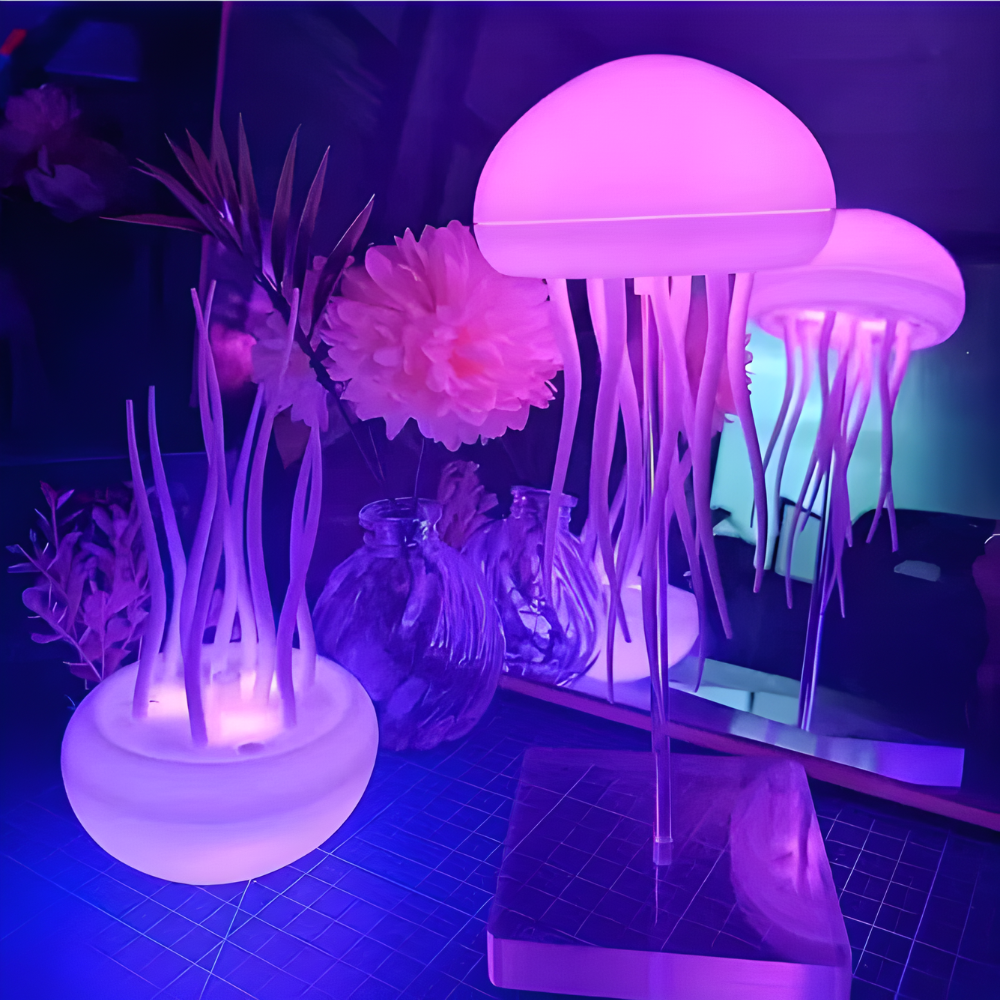 LED Jellyfish Lamp Mood Light Rechargeable Soothing Ambient
