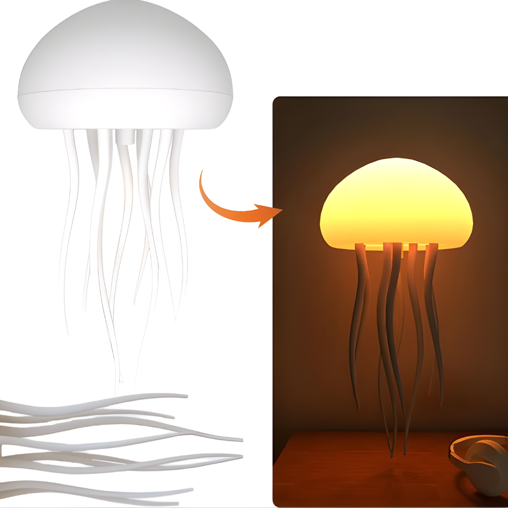 LED Jellyfish Lamp Mood Light Rechargeable Soothing Ambient