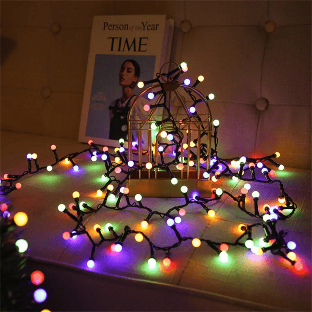 LED Outdoor Light String with 8 Modes & Waterproof IP68 Design