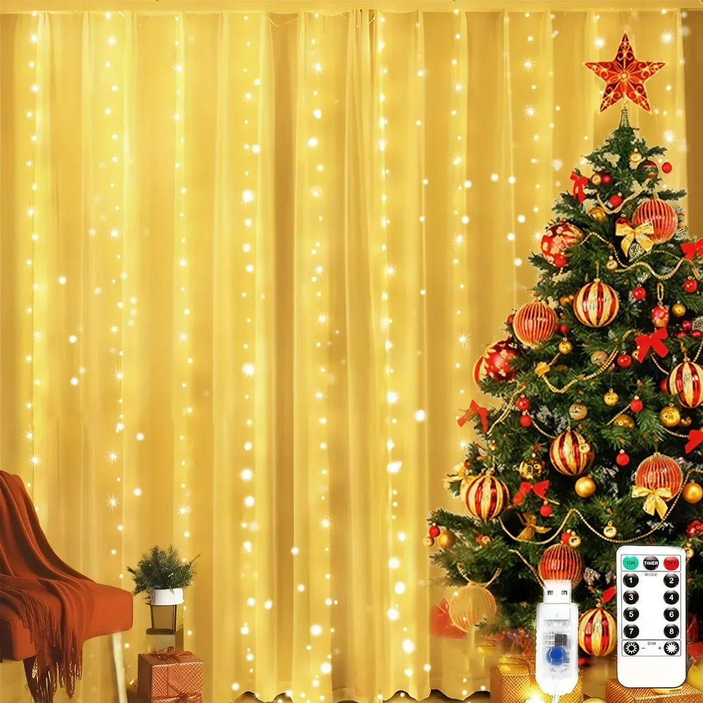 LED String Lights with Remote Control | USB Curtain Lights