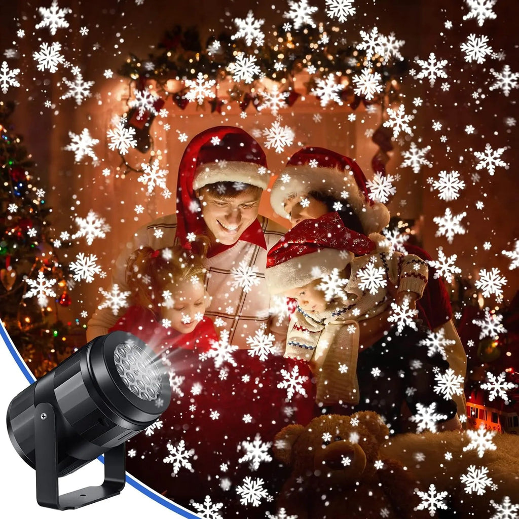 LumiFlake LED Sneeuwvlok Projector – Magische Kerstverlichting met USB-Aansluiting, Weerbestendig voor Binnen & Buiten