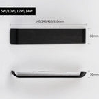 Contemporary LED Wall Lamp – Sleek Black Aluminum Light