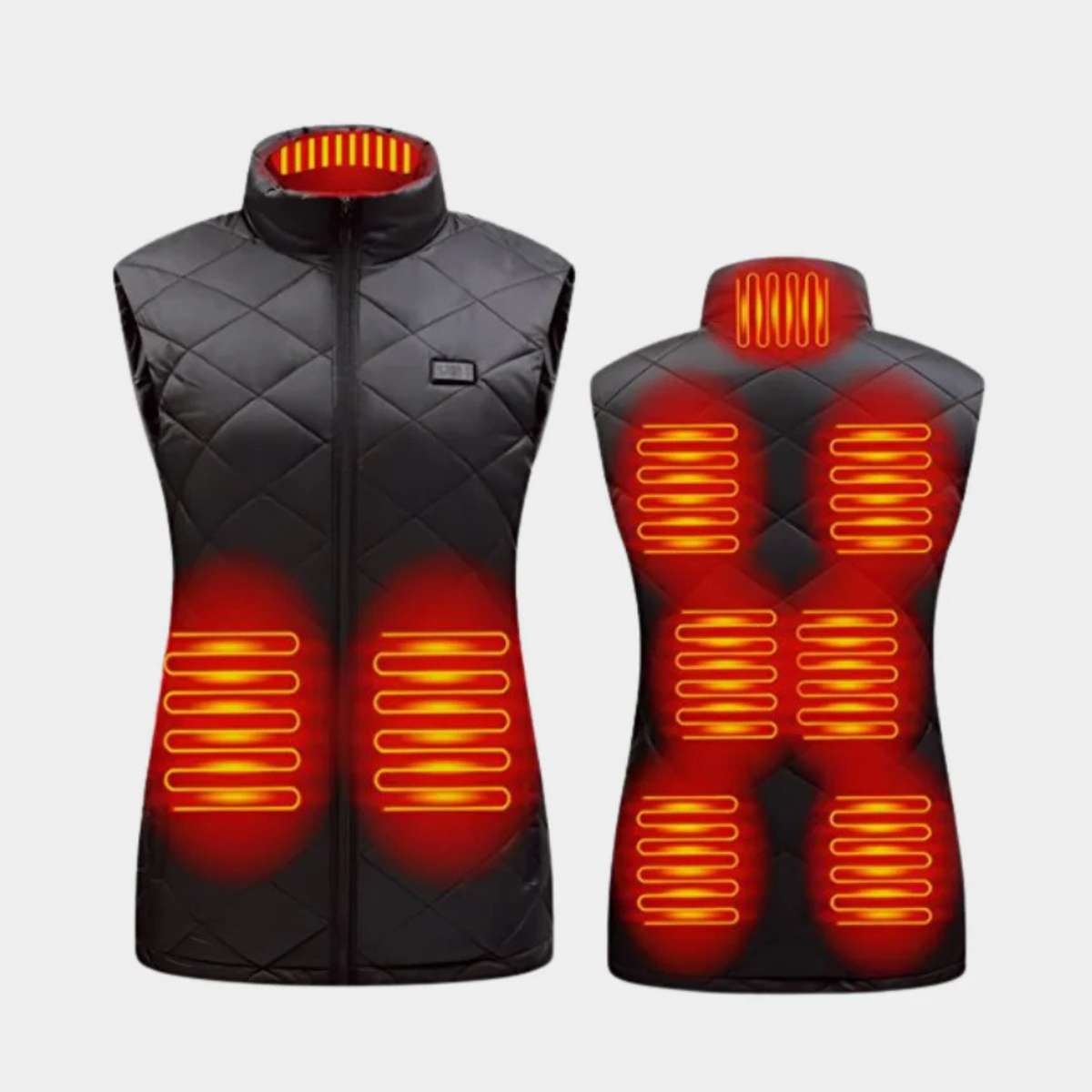 Heated vest for women with dual control and 9 heating zones – comfort and warmth for every season