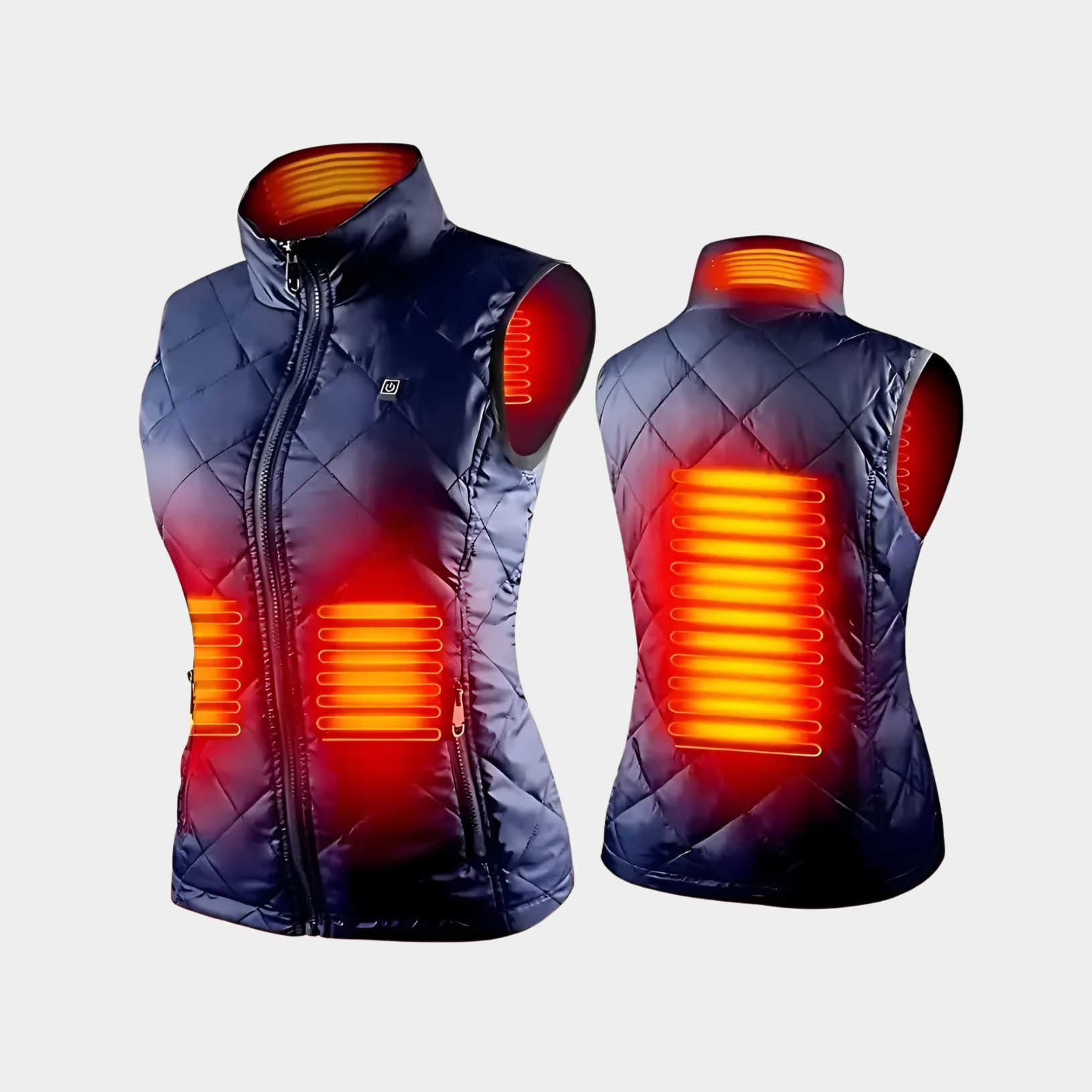 Heated vest for women with dual control and 9 heating zones – comfort and warmth for every season
