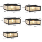 Decorative Post Lamp with Square Glass Shade
