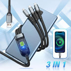 3-in-1 Super-Fast Charging Cable with Luminous Design