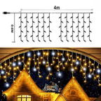 LED Garden Curtain 4 × 0.6 m with Weatherproof Elegance