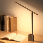 Intelligent, foldable LED desk lamp with battery & dimming function