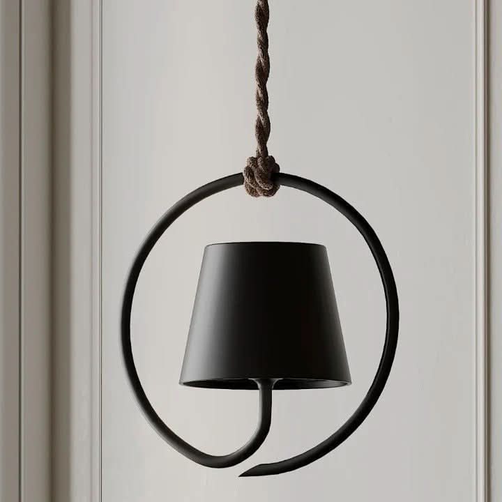 Wireless LED Pendant Light with Touch Dimmer & Warm White Light