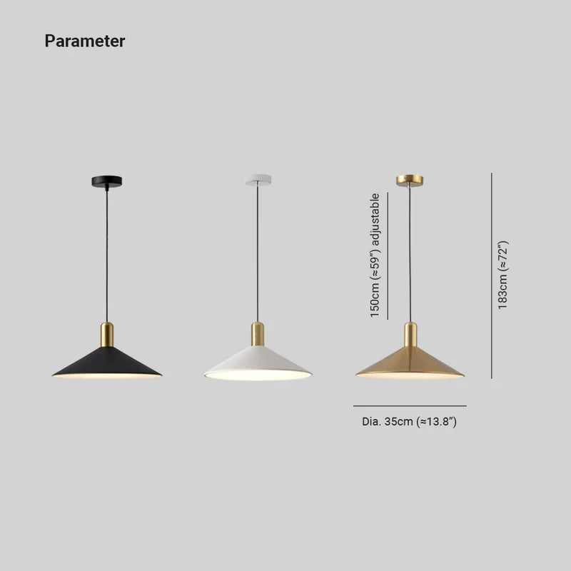 Simple Modern Conical LED Pendant Light