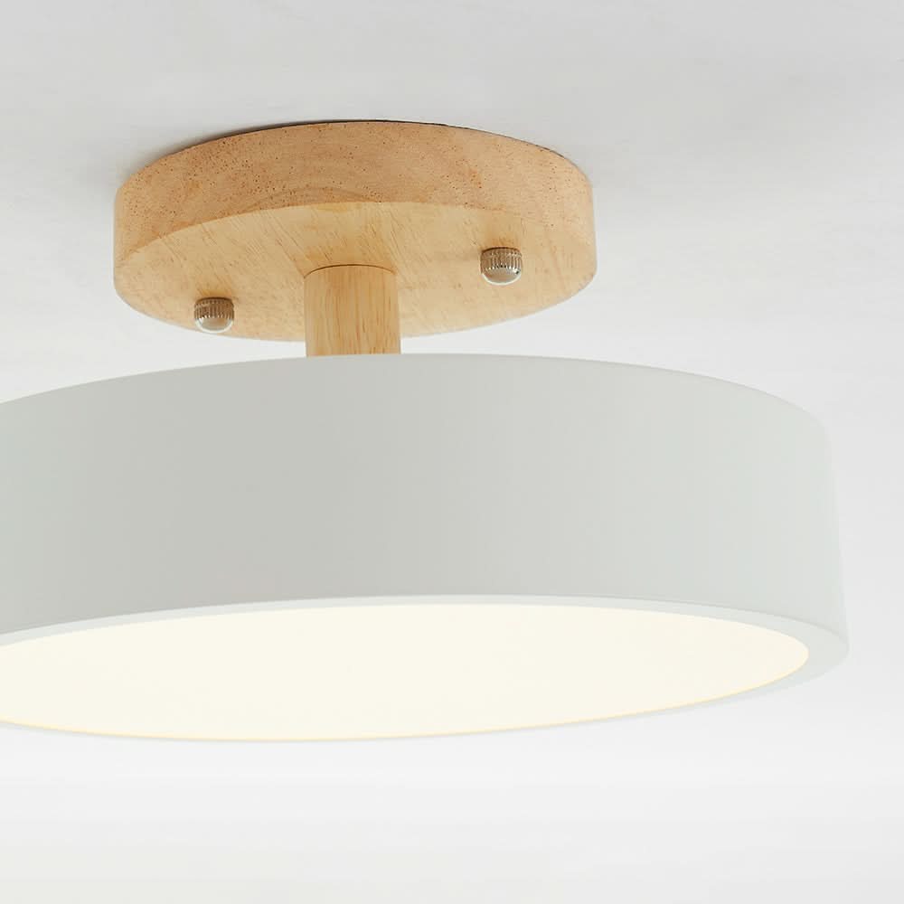 Modern Wood LED Ceiling Light with Dimmable Function