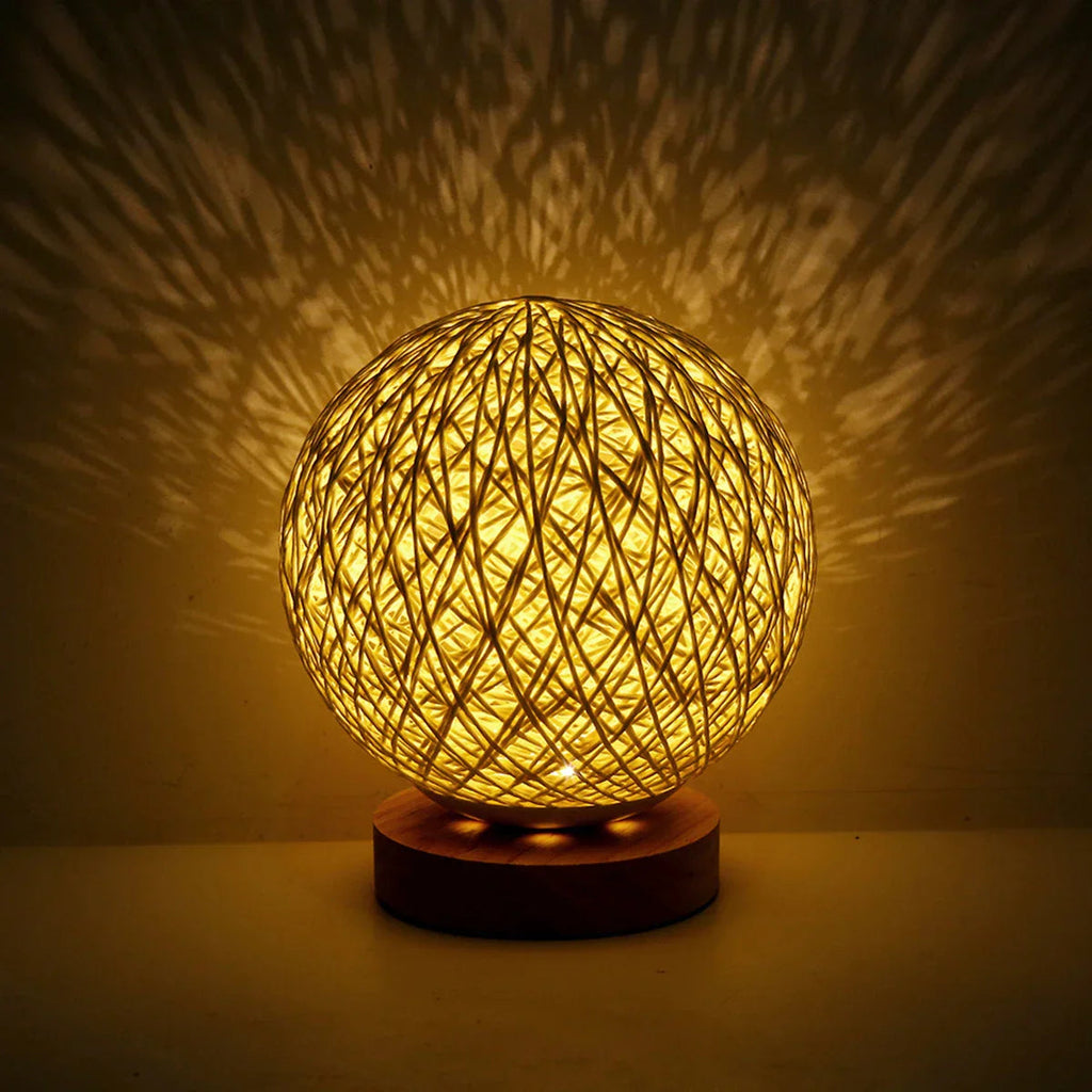 Boho Rattan Lamp