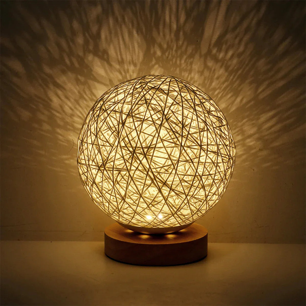 Boho Rattan Lamp