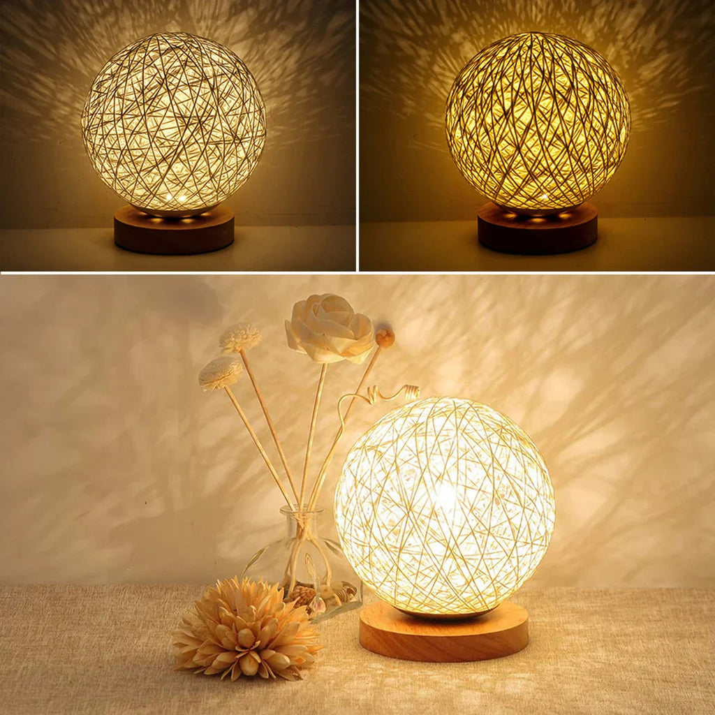 Boho Rattan Lamp