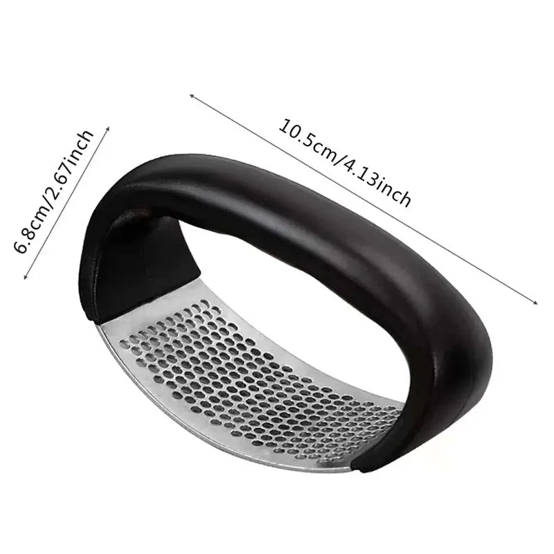 Durable garlic press made of stainless steel for effortless crushing