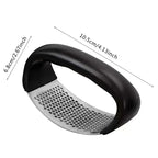 Durable garlic press made of stainless steel for effortless crushing