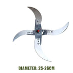 Durable lawn shredder blade for agricultural home use (25–26 cm diameter)