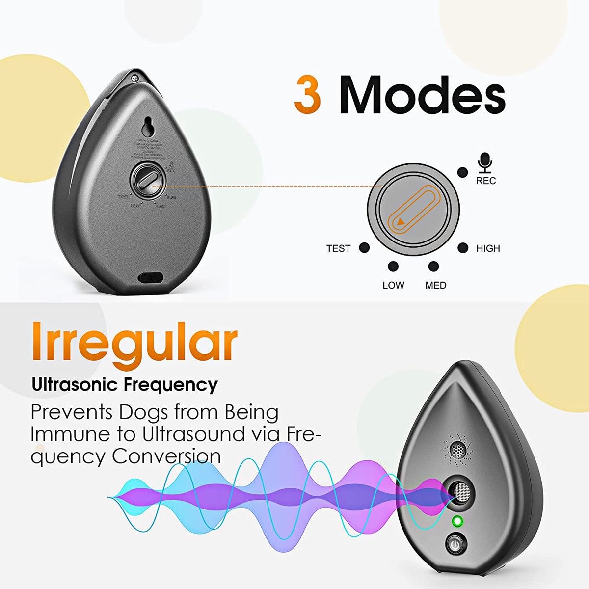 SilentHome Ultrasonic Bark Stopper – Wireless Anti-Barking Device for Indoor Use