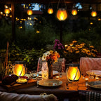 Centerpieces Solar Light Waterproof Lantern Flickering Garden Lamp
