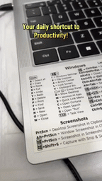 Laptop Keyboard Shortcut Sticker