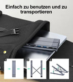 Foldable laptop stand with 8-in-1 hub – For tech enthusiasts & fast charging fans
