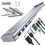 Foldable laptop stand with 8-in-1 hub – For tech enthusiasts & fast charging fans
