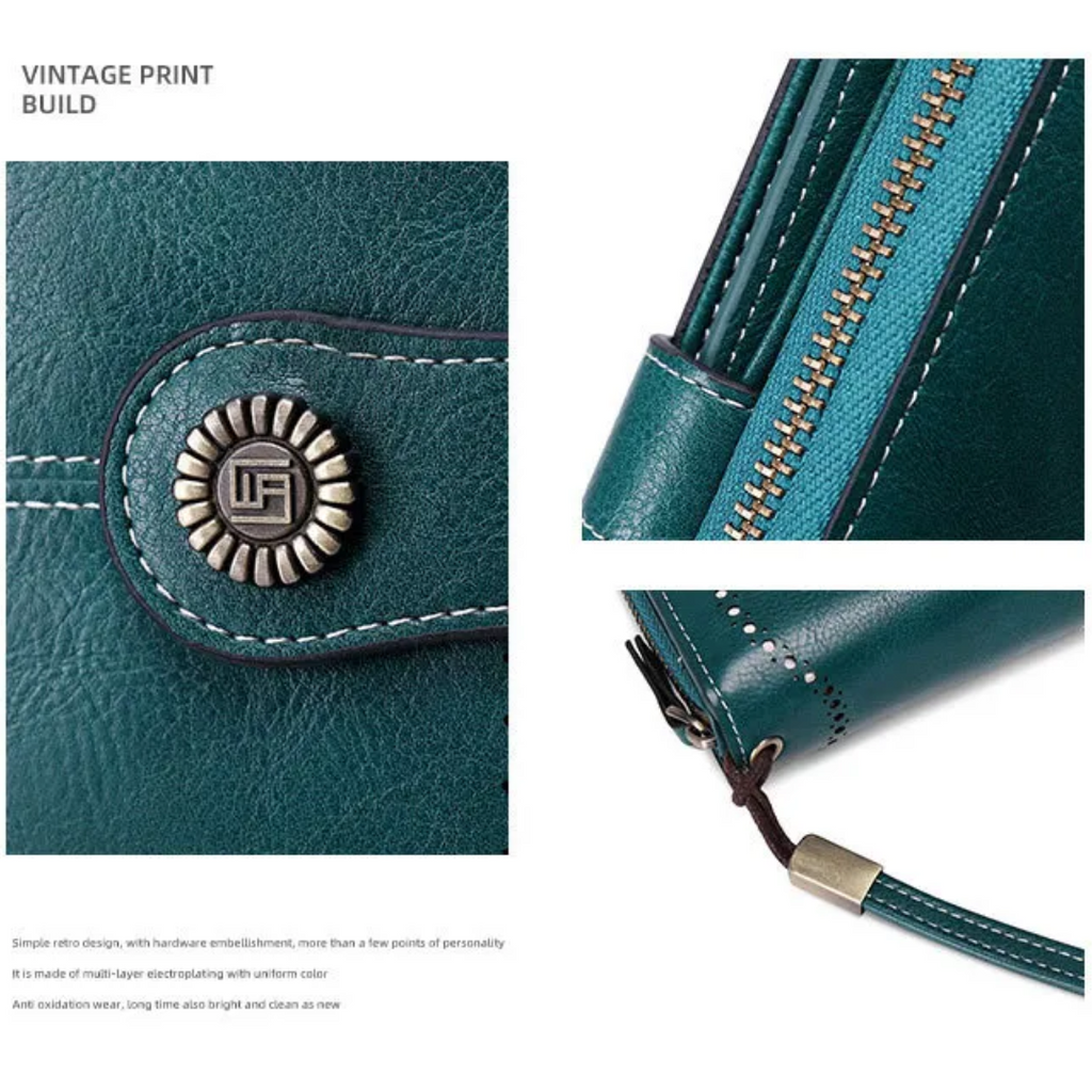 Stylish Leather Wallet with Wristband