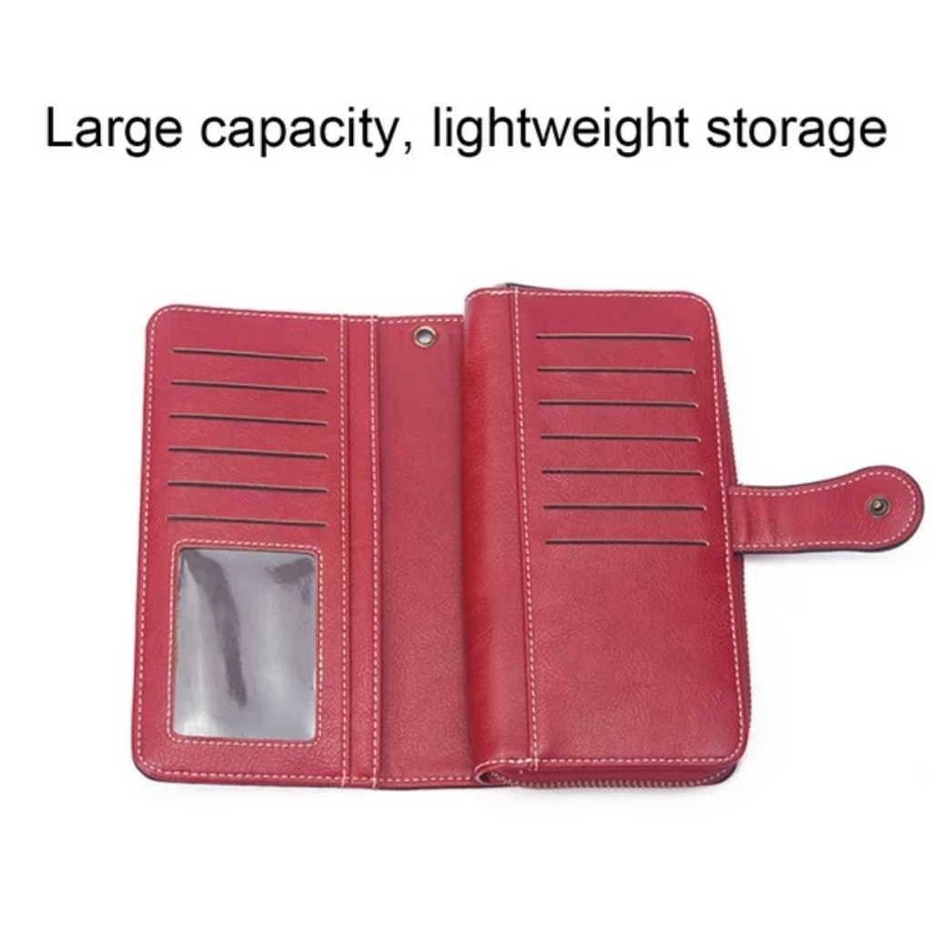 Stylish Leather Wallet with Wristband